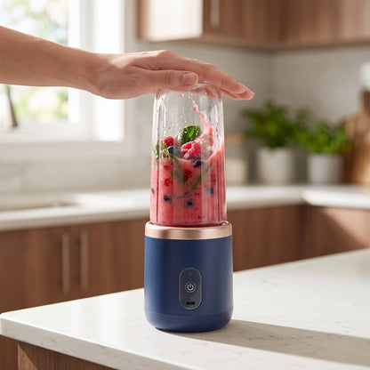 Portable USB Rechargeable Blender – 6-Blade Personal Smoothie Maker