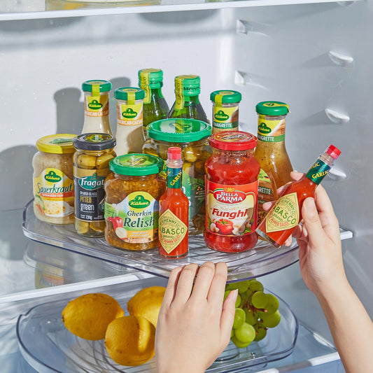 Clear 360° Rotating Refrigerator Organizer